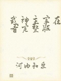 武神主宰在线观看完整版