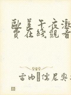 欧美午夜激情免费在线观看