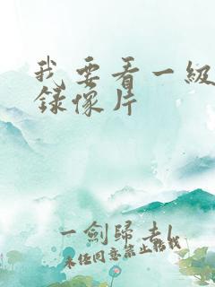 我要看一级黄色录像片