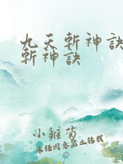 九天斩神诀九天斩神诀