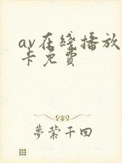 av在线播放不卡免费