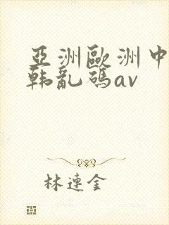 亚洲欧洲中文日韩乱码av