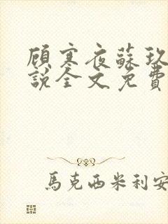 顾寒夜苏玖瑶小说全文免费阅读