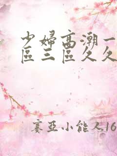 少妇高潮一区二区三区久久