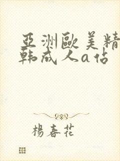 亚洲欧美精品日韩成人a站