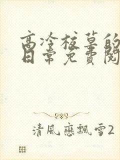 高冷校草的暴露日常免费阅读