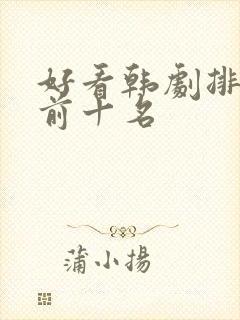 好看韩剧排行榜前十名