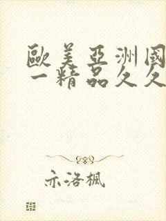 欧美亚洲国产第一精品久久