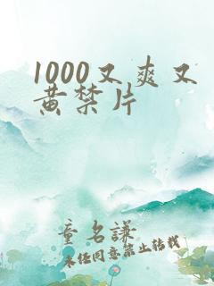 1000又爽又黄禁片