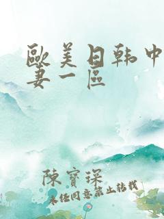 欧美日韩中文人妻一区