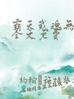 霸天武魂无弹窗全文免费