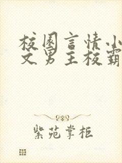 校园言情小说甜文男主校霸