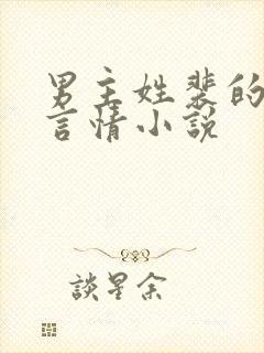 男主姓裴的现代言情小说