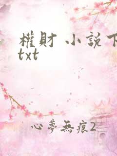 权财 小说下载txt