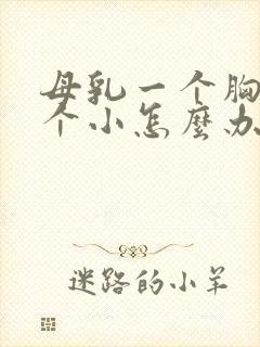 母乳一个胸大一个小怎么办