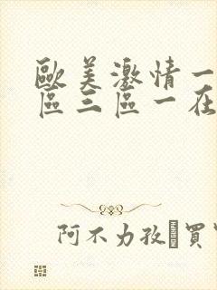 欧美激情一区二区三区一在线