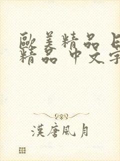 欧美精品 日韩精品 中文字幕