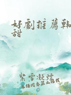 好剧推荐韩剧高甜