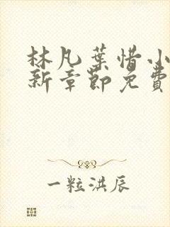 林凡叶惜小说最新章节免费阅读