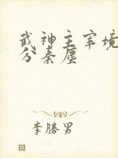 武神主宰境界划分秦尘