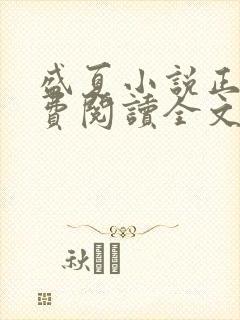 盛夏小说正版免费阅读全文无弹窗