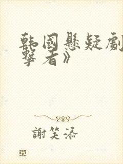 韩国悬疑剧《目击者》