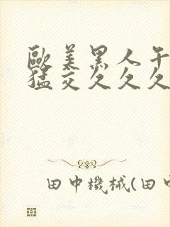 欧美黑人午夜性猛交久久久