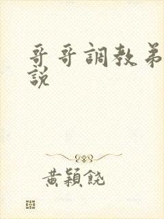 哥哥调教弟弟小说