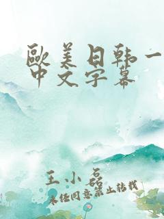 欧美日韩一级片中文字幕