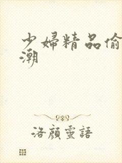 少妇精品偷拍高潮