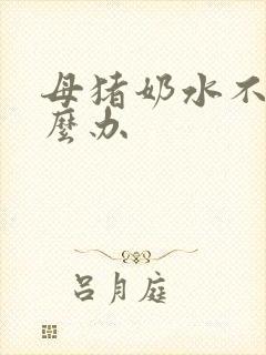 母猪奶水不足怎么办