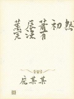 叶辰萧初然更新完没有