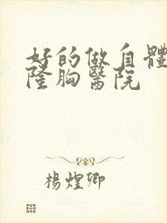 好的做自体脂肪隆胸医院