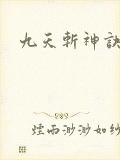 九天斩神诀小说