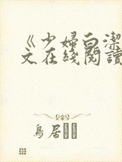 《少妇白洁》全文在线阅读