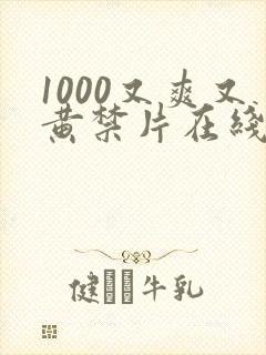 1000又爽又黄禁片在线观看