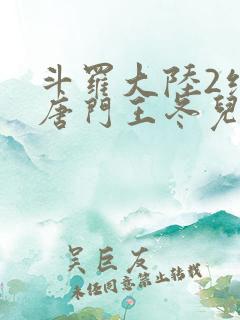 斗罗大陆2绝世唐门王冬儿