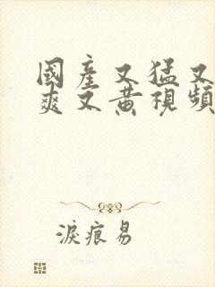 国产又猛又粗又爽又黄视频