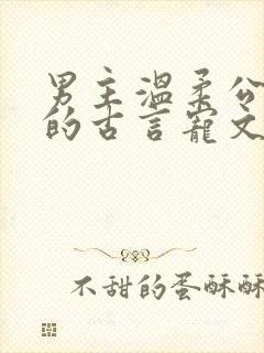 男主温柔公子型的古言宠文