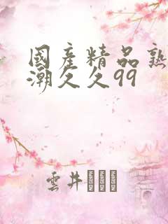 国产精品熟女高潮久久99