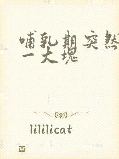 哺乳期突然堵奶一大块