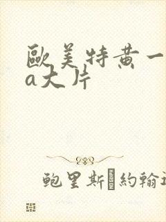 欧美特黄一级aa大片