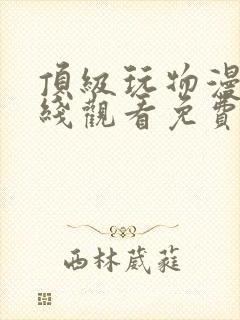 顶级玩物漫画在线观看免费完整版