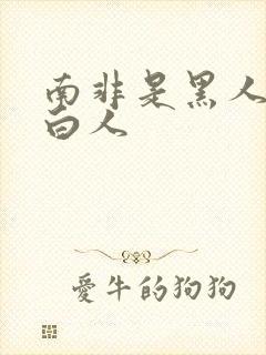 南非是黑人还是白人