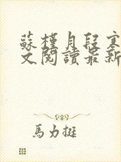 苏槿月段寒忱全文阅读最新章节更新