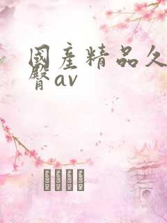 国产精品久久蜜臀av