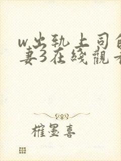 w出轨上司的人妻3在线观看