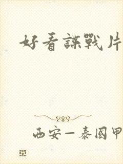 好看谍战片推荐