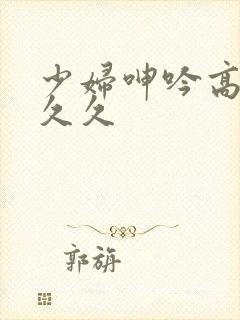 少妇呻吟高潮久久久