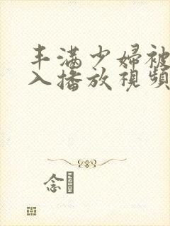 丰满少妇被猛进入播放视频